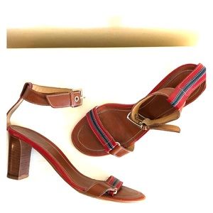 Coach Leather Ankle Strap Sandal